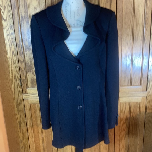 St.John Knit collection blazer and St.John basic long black skirt set - Picture 7 of 14